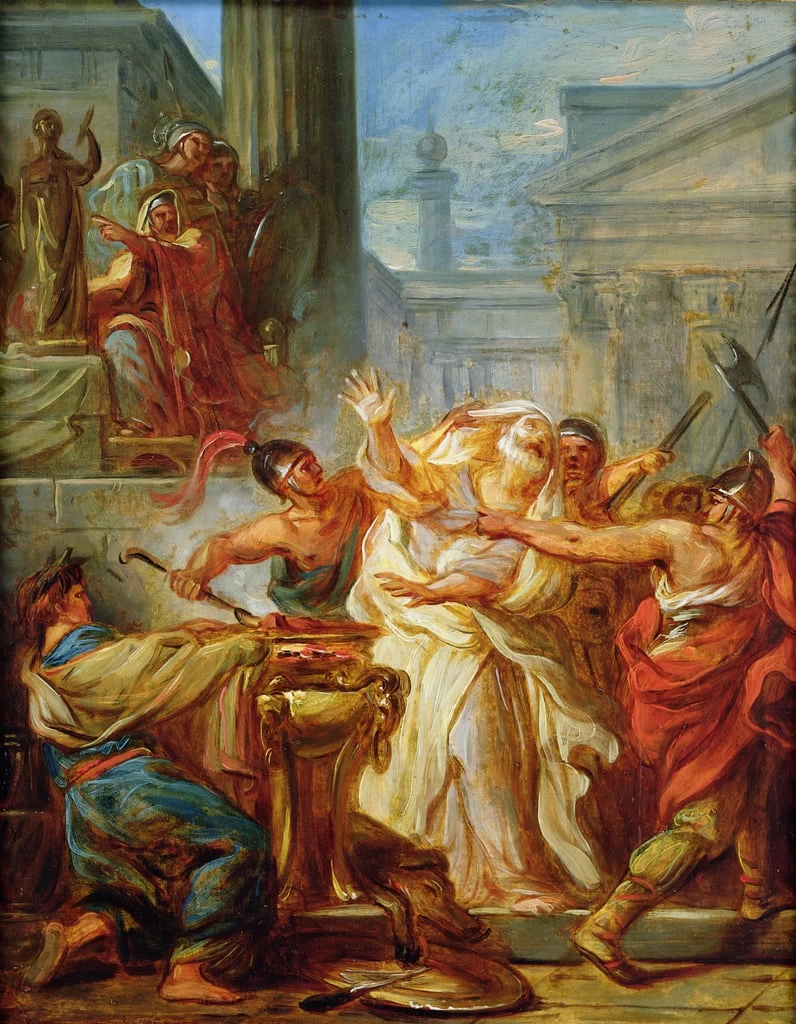 Eleazar rifiuta di mangiare carne di maiale - Musee de la Chartreuse, Douai